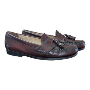 Cole Haan Men's Pinch Tassel Loafers 11E Burgundy Leather Slip On Dress Shoes